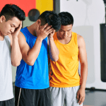 a few athletes looking upset