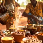 making traditional coffee in senegal