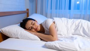 a person dreaming while sleeping