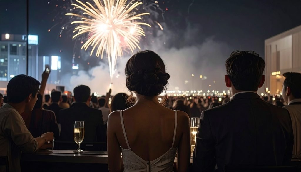 NYE CElebrations with fireworks