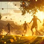 Famous vehan athletes, elite, diverse athletes in peak action motion in the center